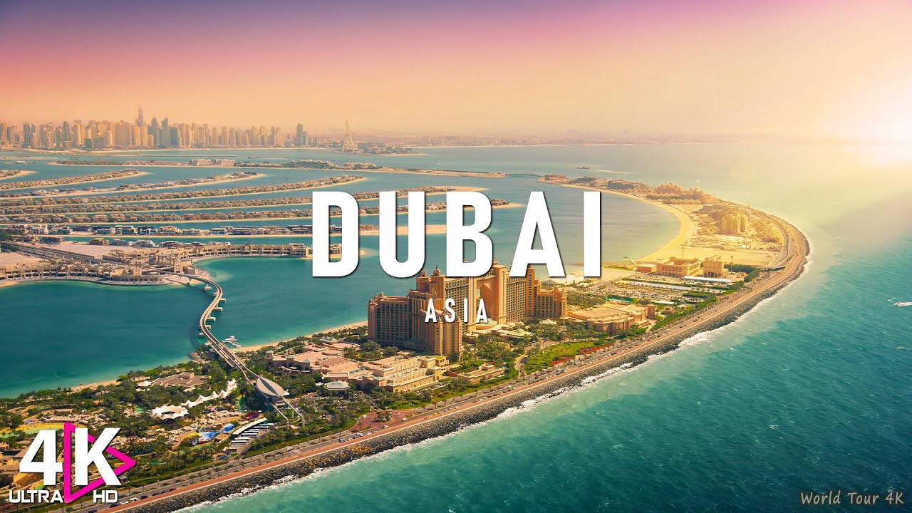 FLYING OVER DUBAI (4K UHD) - Relaxing Piano Music With Wonderful Nature Videos For Stress Relief
