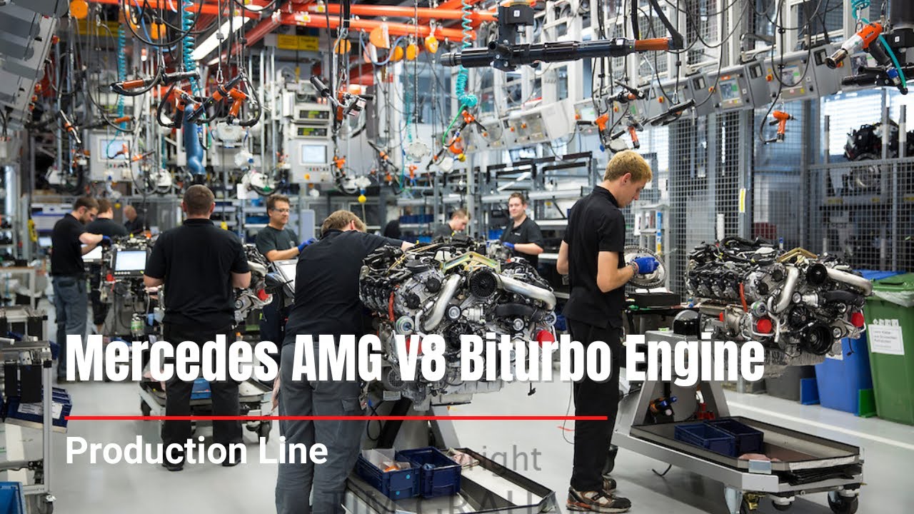 Mercedes AMG V8 Biturbo Engine Production Line | Mercedes Engine Factory in Germany