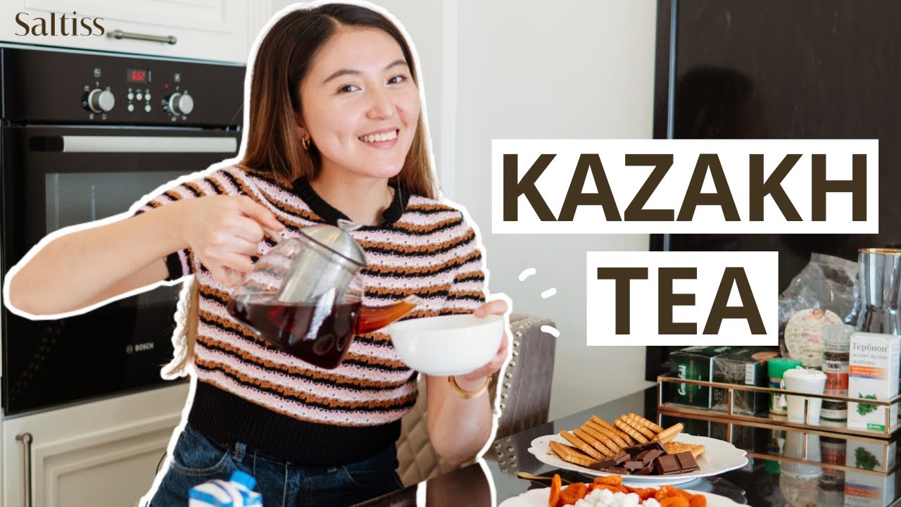 Secret recipe of Kazakh tea, pouring very little, drinking 15 litres of tea, hospitality