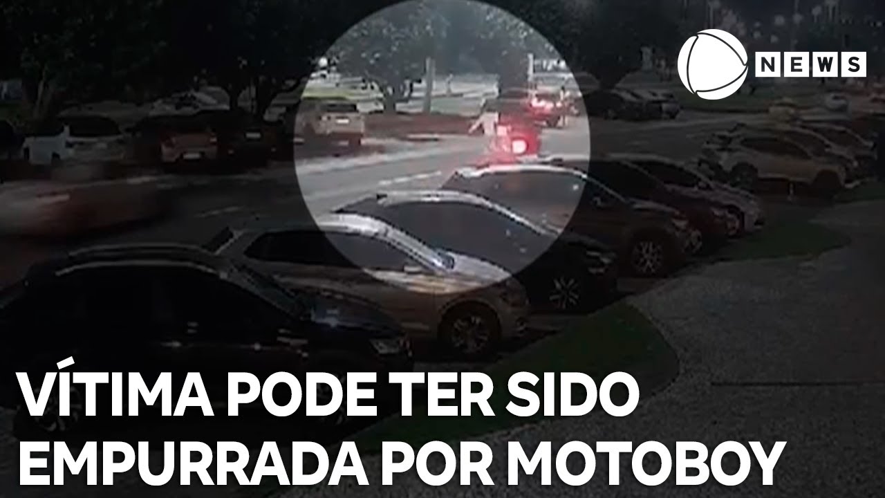 Vítima pode ter sido empurrada contra o carro por motoboy
