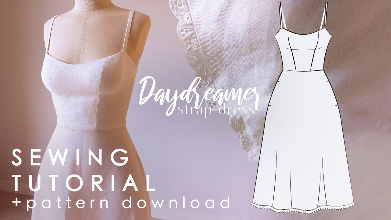 Princess Seam Dress Sewing Tutorial + Pattern Download |Daydreamer Strap Dress|