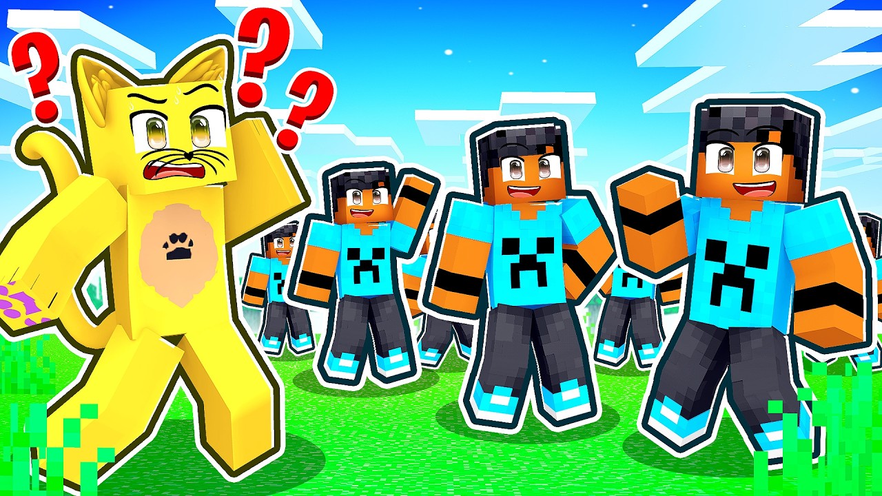 Minecraft Esconde-Esconde com 100 CLONES!