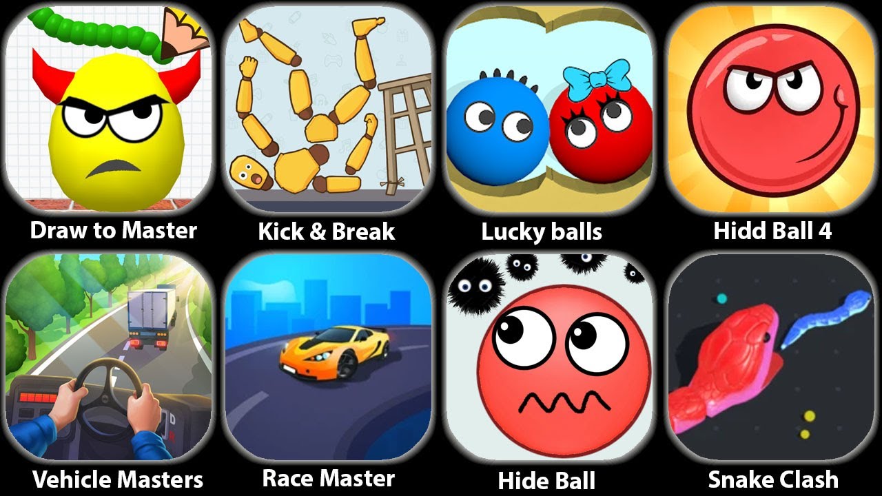 Draw To Smash,Kick & Break,Lucky balls,Snake Clash,Hide Ball,Spranky Survival,Freaky Stan...