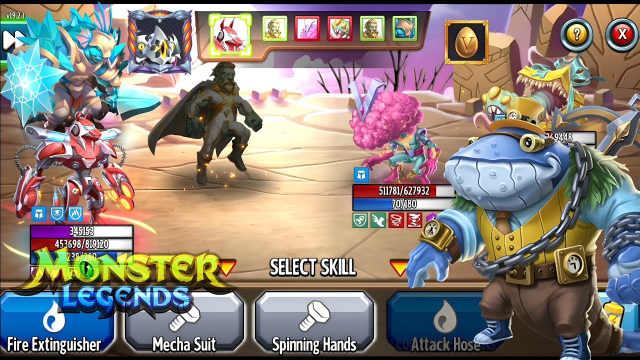 Team War Battle VS Axel Riotfin (Monster Legends)