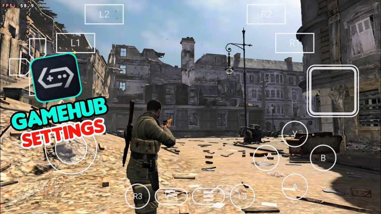 Sniper Elite V2 Gamehub Emulator V5.3.5  Android Gameplay
