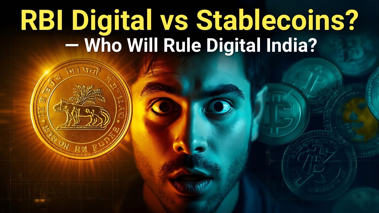 Crypto Stablecoins vs e-Rupee Explained 🔥 | India&rsquo;s Digital Rupee vs Stablecoins 2025 | RBI eRupee