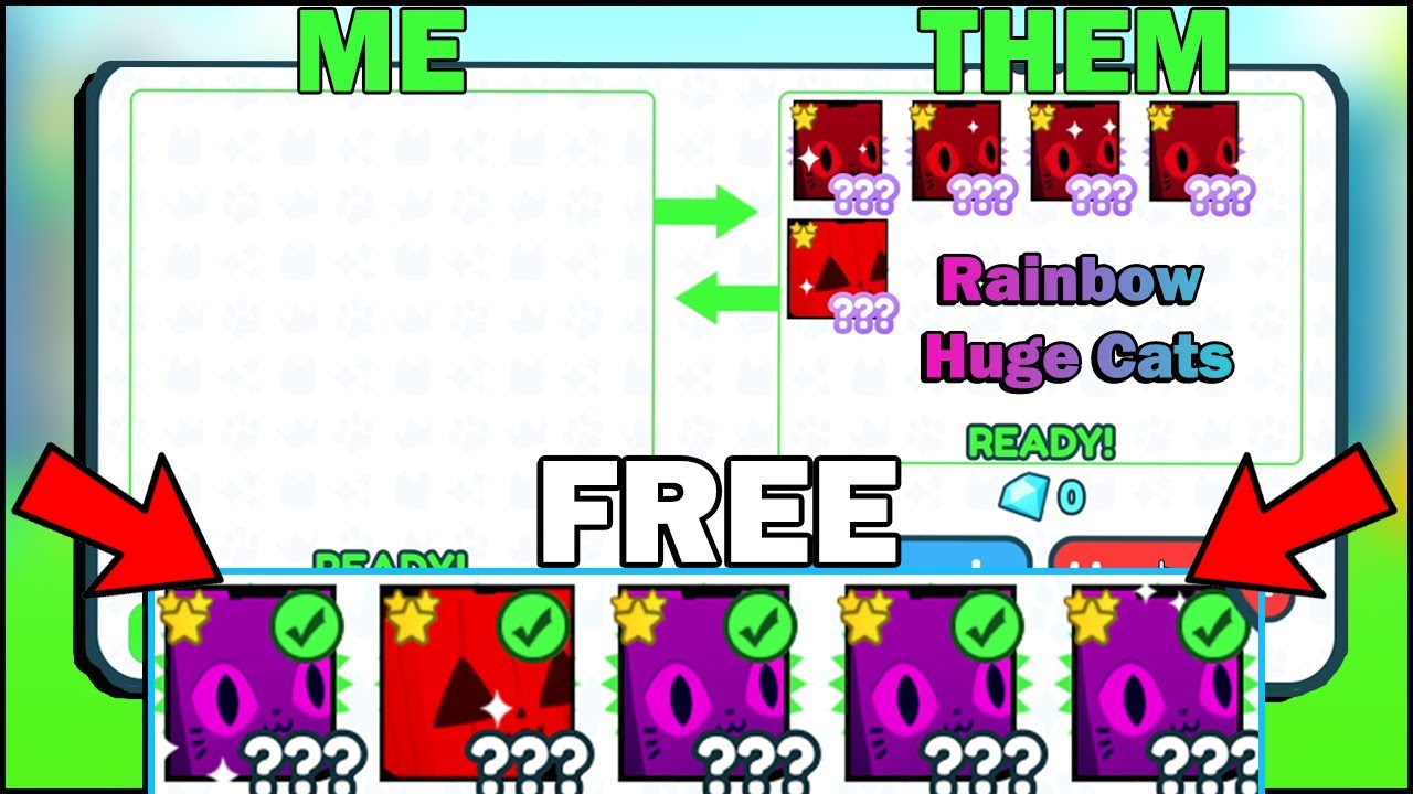 Fan gave me 5 Rainbow Huge Cats (Pet Sim X)