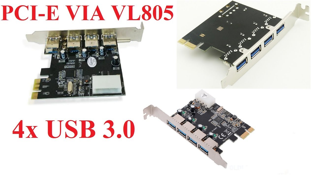 Честный обзор контроллера PCI-E VIA VL805 (4x USB 3.0 Bulk)
