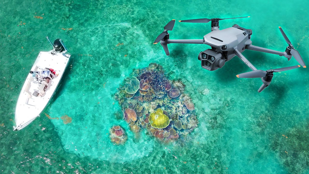 USING MY DRONE TO FIND FISHING SPOTS! Scouting the Patch Reefs with my Drone