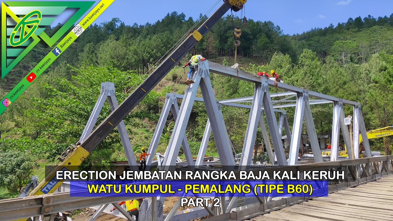 Erection Jembatan Kali Keruh, Watu Kumpul - Pemalang (Tipe B60) PART 2