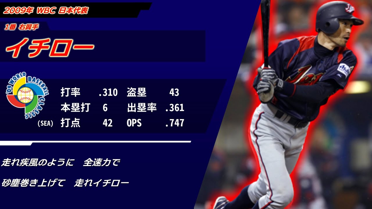 2009年 WBC 日本代表 1-9