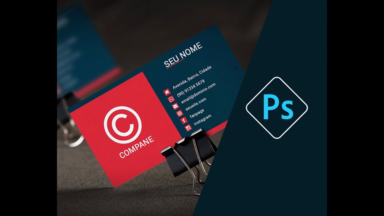 Photoshop -Como Fazer um Cartão de Visita Simples e Profissional!