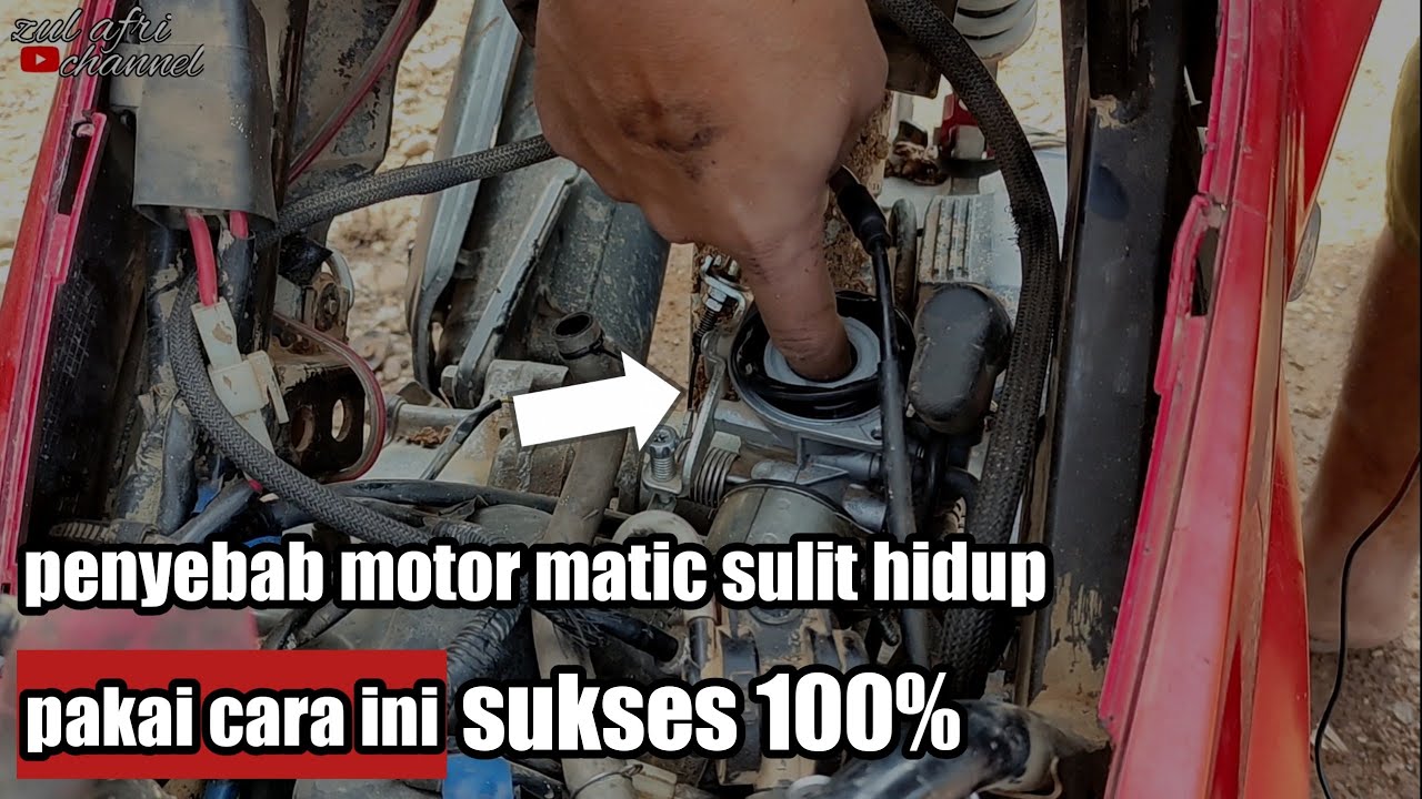 atasi motor matic sulit hidup dan brebet,(suzuki skydrive) #zultutor
