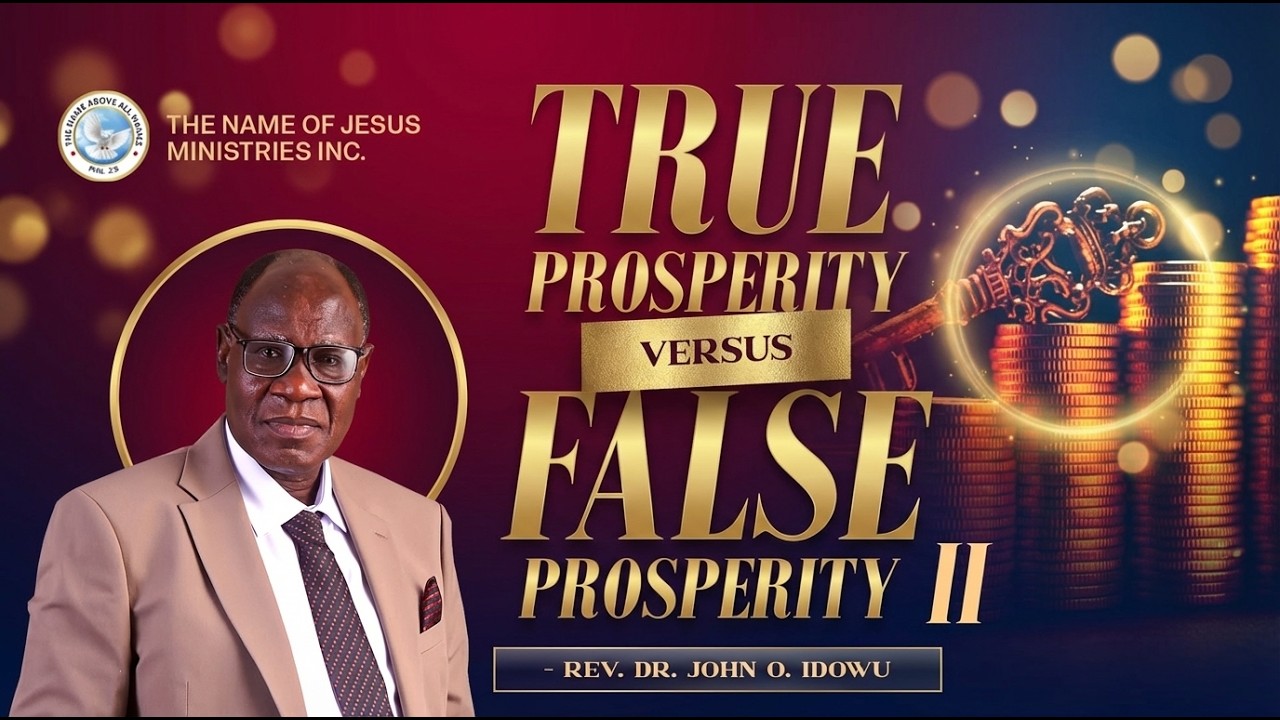 TRUE PROSPERITY VS FALSE PROSPERITY (PART 2) | REV. DR. JOHN O. IDOWU | THE NAME OF JESUS MINISTRIES