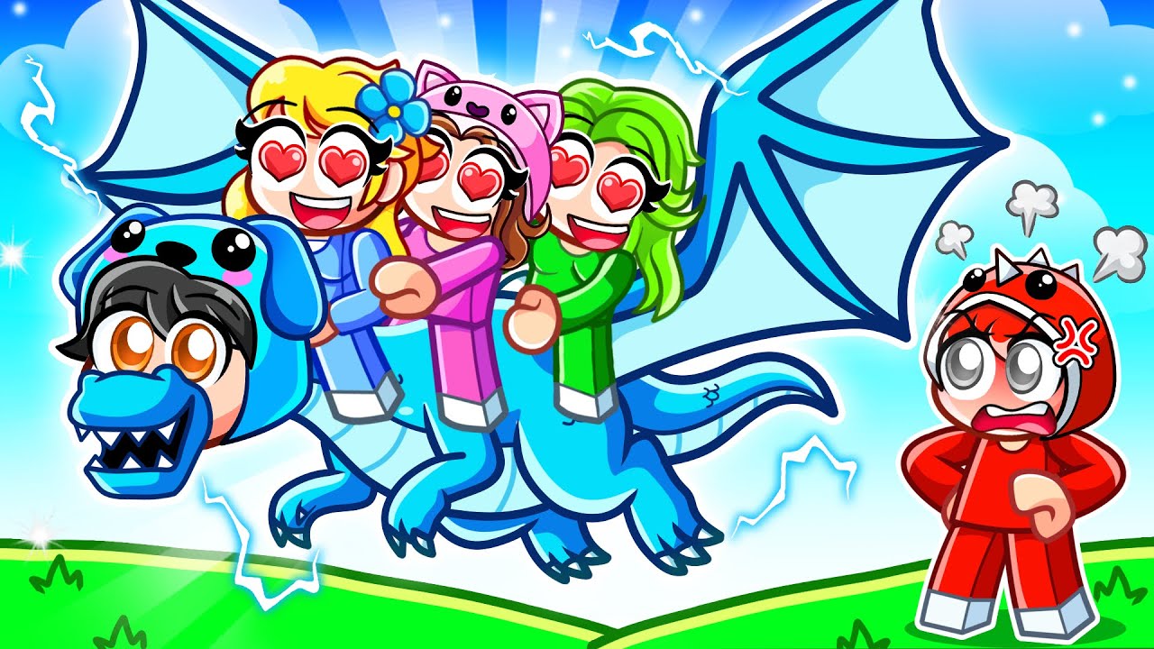 Omz RIZZES GIRLS As A OP ELEMENTAL DRAGON In Roblox DRAGON FAMILY!