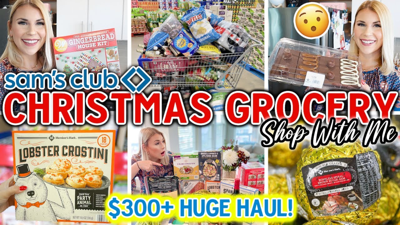 $300+ Christmas GROCERY Shopping Haul at Sam's Club // Christmas Dinner and Menu Planning