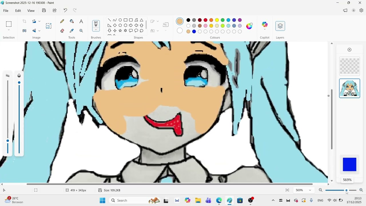 drawing a hastune miku but cheat☺️ part 2