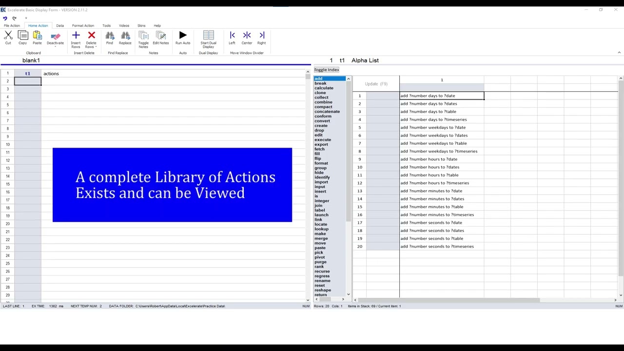 More About Actions