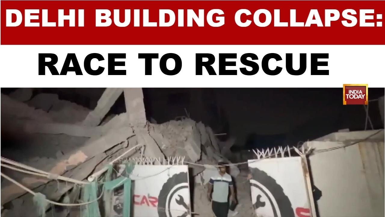 Delhi Building Collapse: Rescue Op Underway After 5-Storey Building Crashes In Mehrauli | Watch