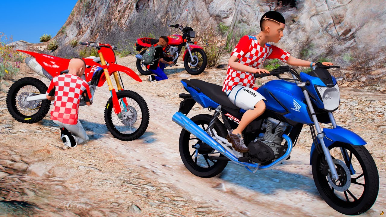 GTA V: VIDA REAL - LEVEI MEUS AMIGOS PARA UM ROLE NA TRILHA DE MOTO no GTA 5 O FILME