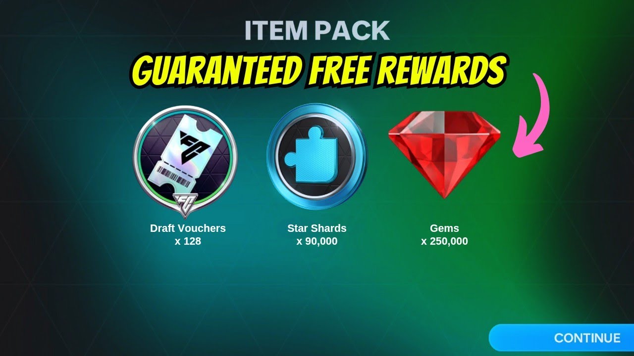 Guaranteed Free 128 Draft Tickets, 250K Gems & 90K Shards | FC Mobile