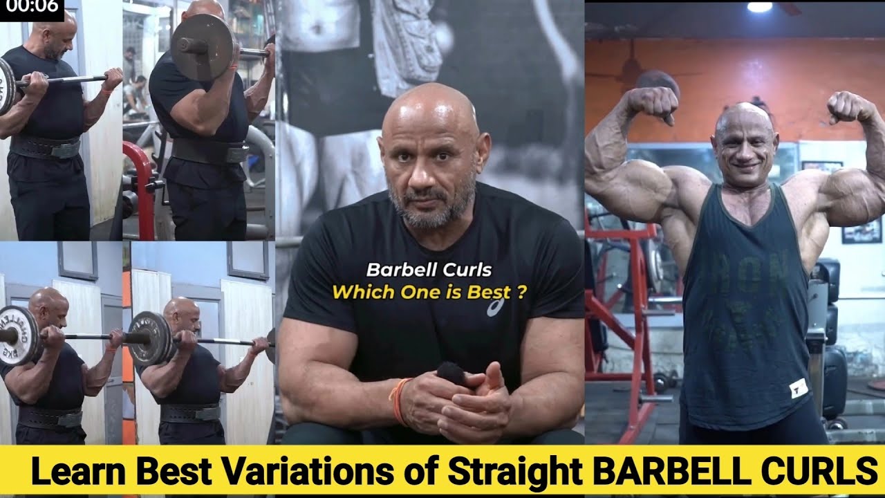 Learn Best Variations of Straight BARBELL CURLS | Bicep Workout | Mukesh Gahlot #youtubevideos