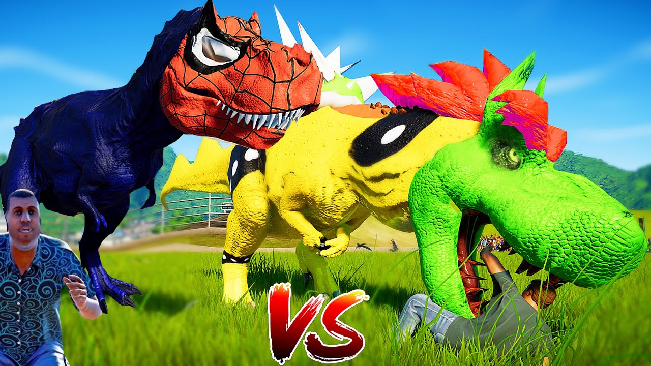 Jurassic World Evolution  🌍 Bowser Ceratosaurus,Mario,Mega Spiderman,Piggy,Godzilla Fight!!!