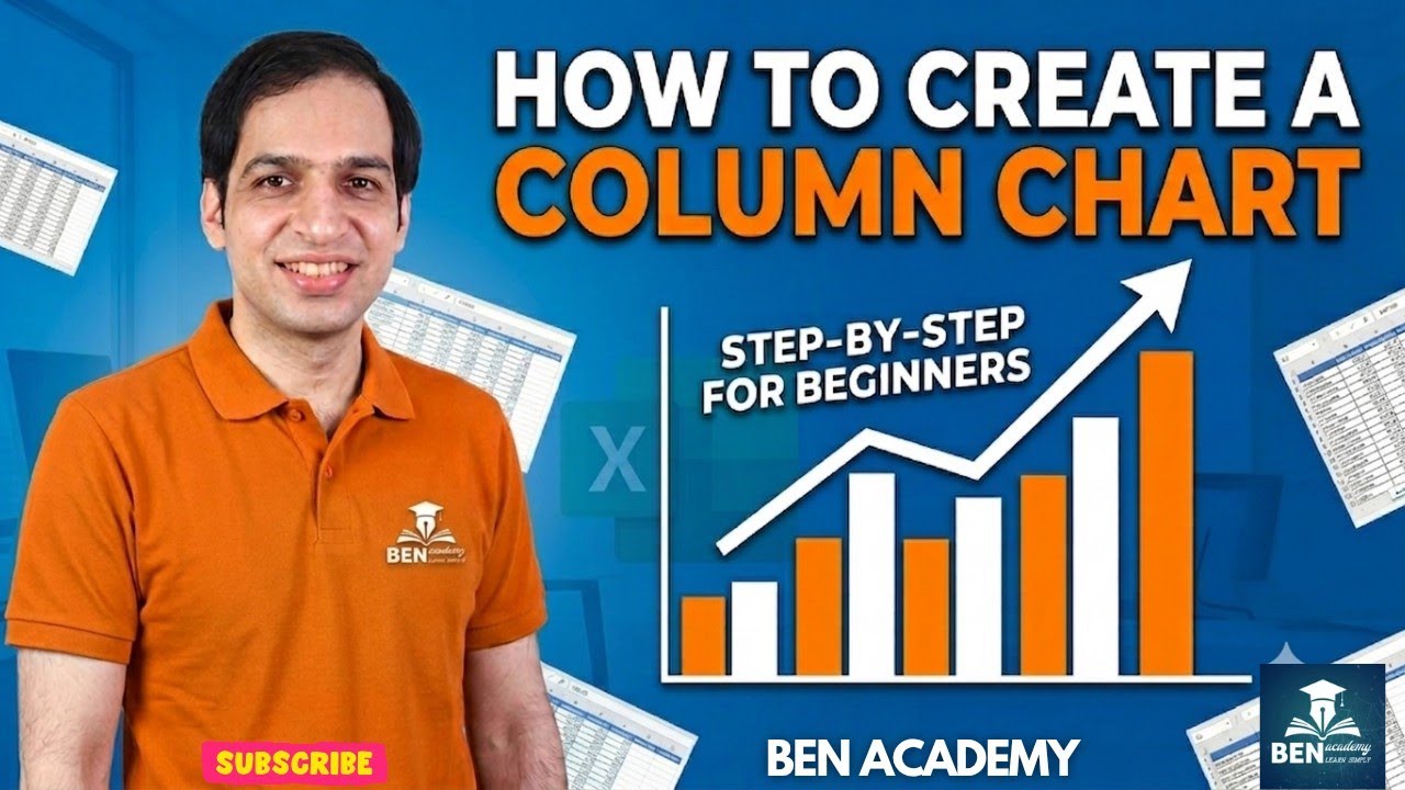 How to Create a Column Chart in Excel | Step-by-Step Tutorial for Beginners