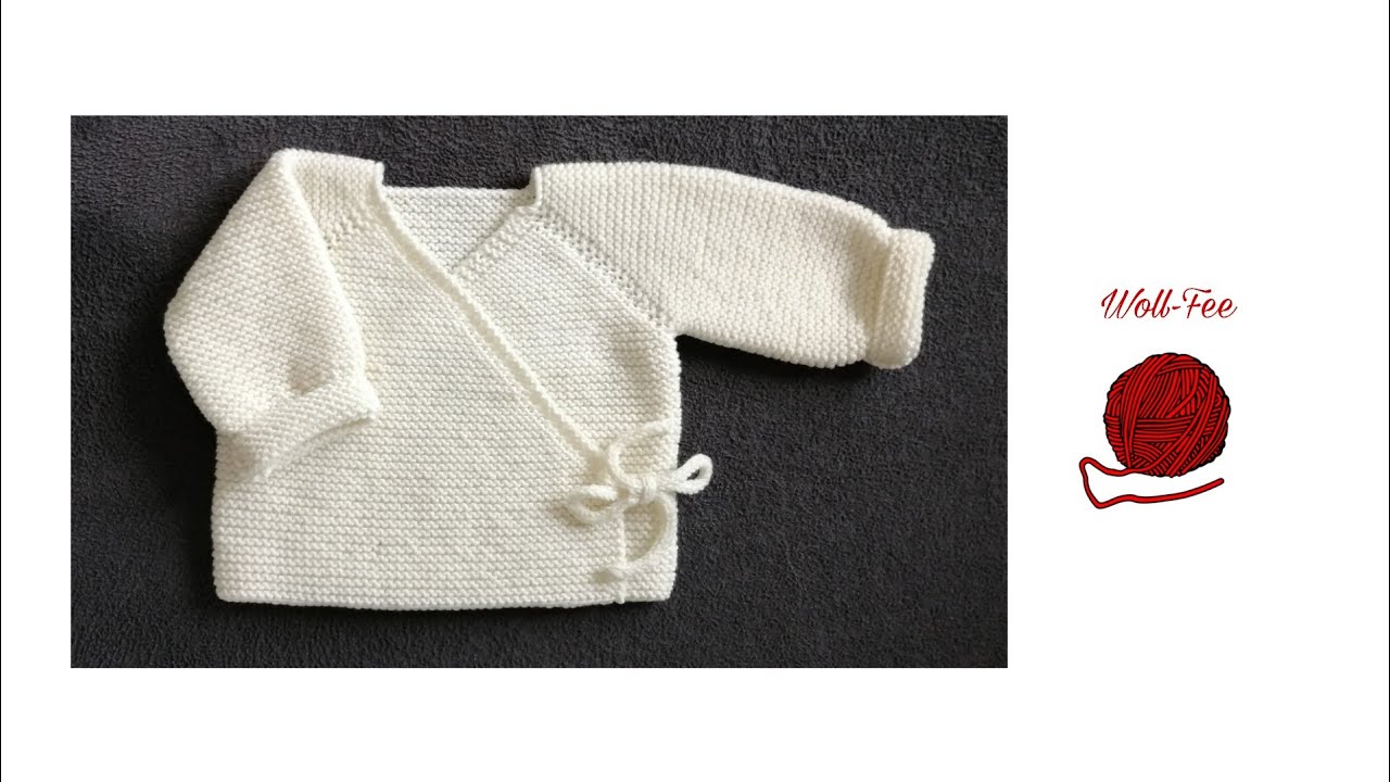 Babyjacke / Wickeljacke Gr. 62/68, Schritt für Schritt Anleitung, andere Größen siehe Beschreibung