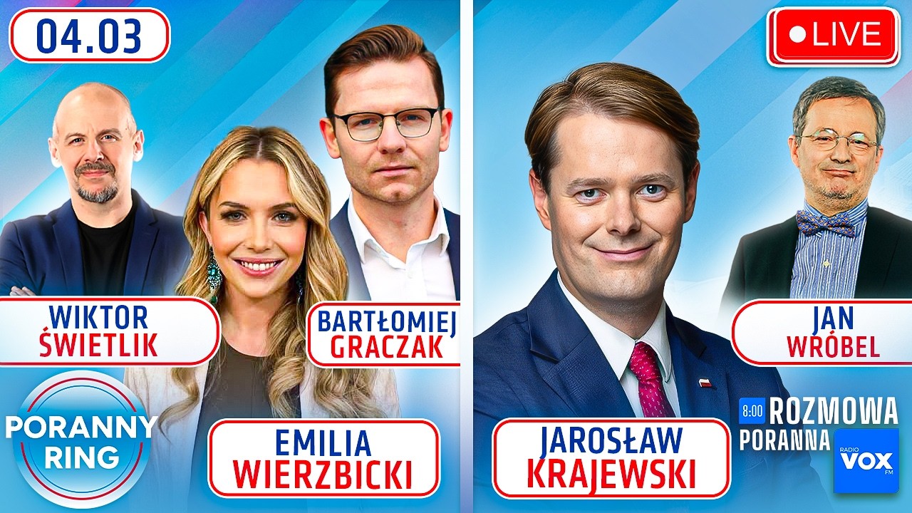 🔴 PORANNY RING 7:30 - EMILIA WIERZBICKI, BARTŁOMIEJ GRACZAK, JAROSŁAW KRAJEWSKI