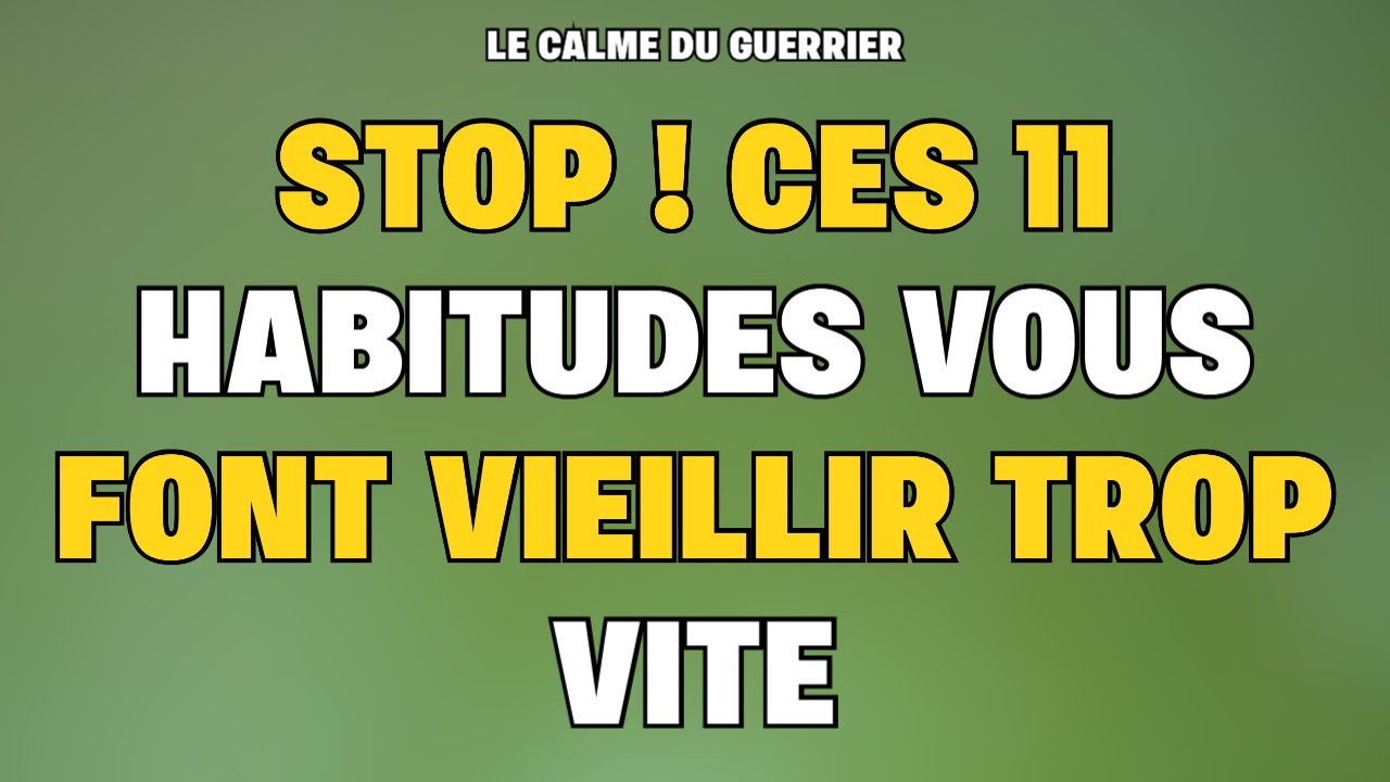 ⚠️ 11 Habitudes qui te font vieillir trop vite – Conseils Stoïcisme