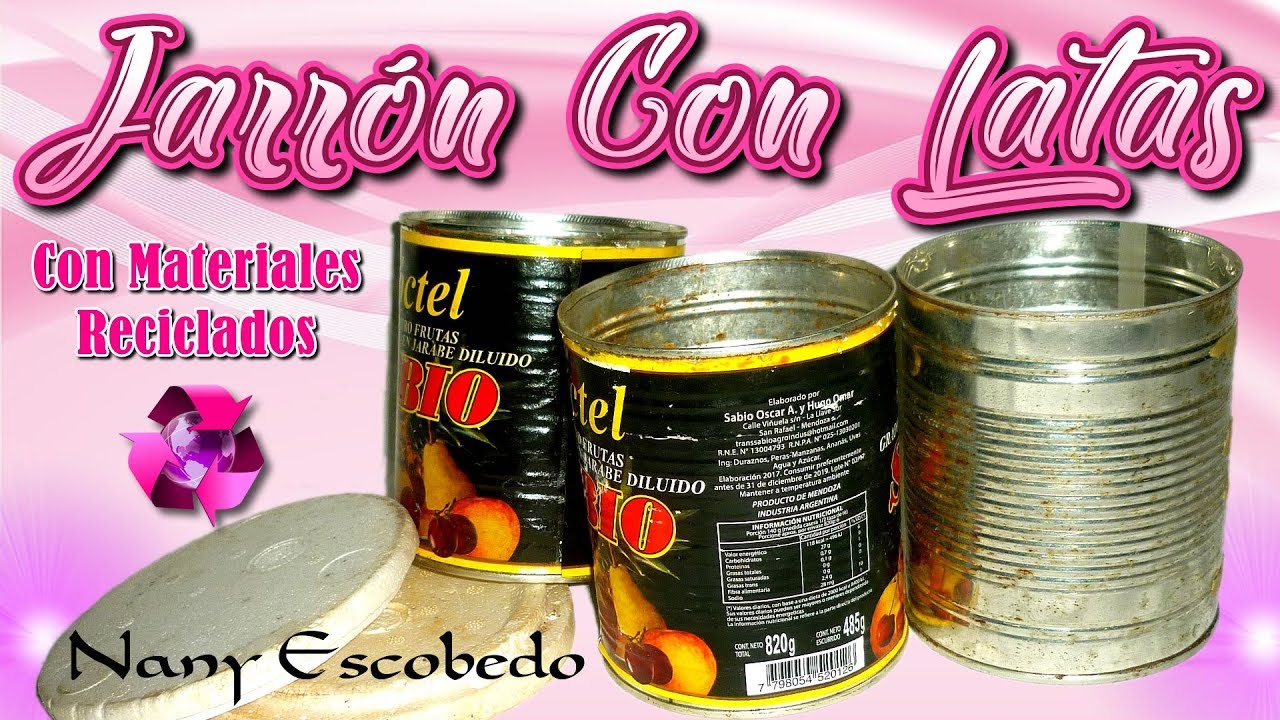 JARRÓN CON LATAS