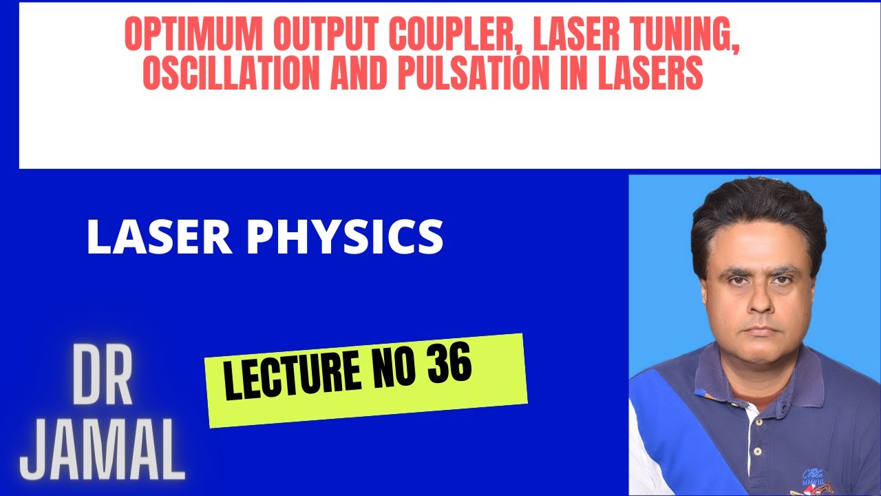 3 November 2023, LECTURE NO 36, LASER PHYSICS