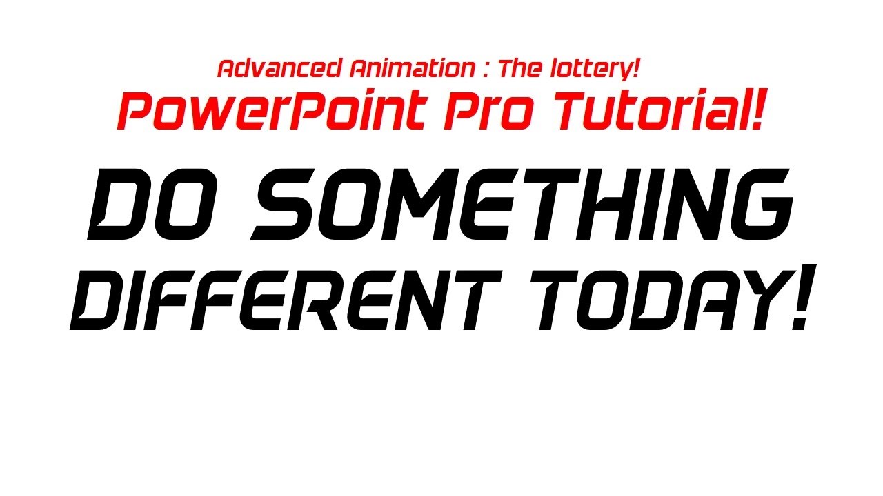 PowerPoint Lottery Typography Animation | Microsoft Advanced PowerPoint Pro Video Tutorial
