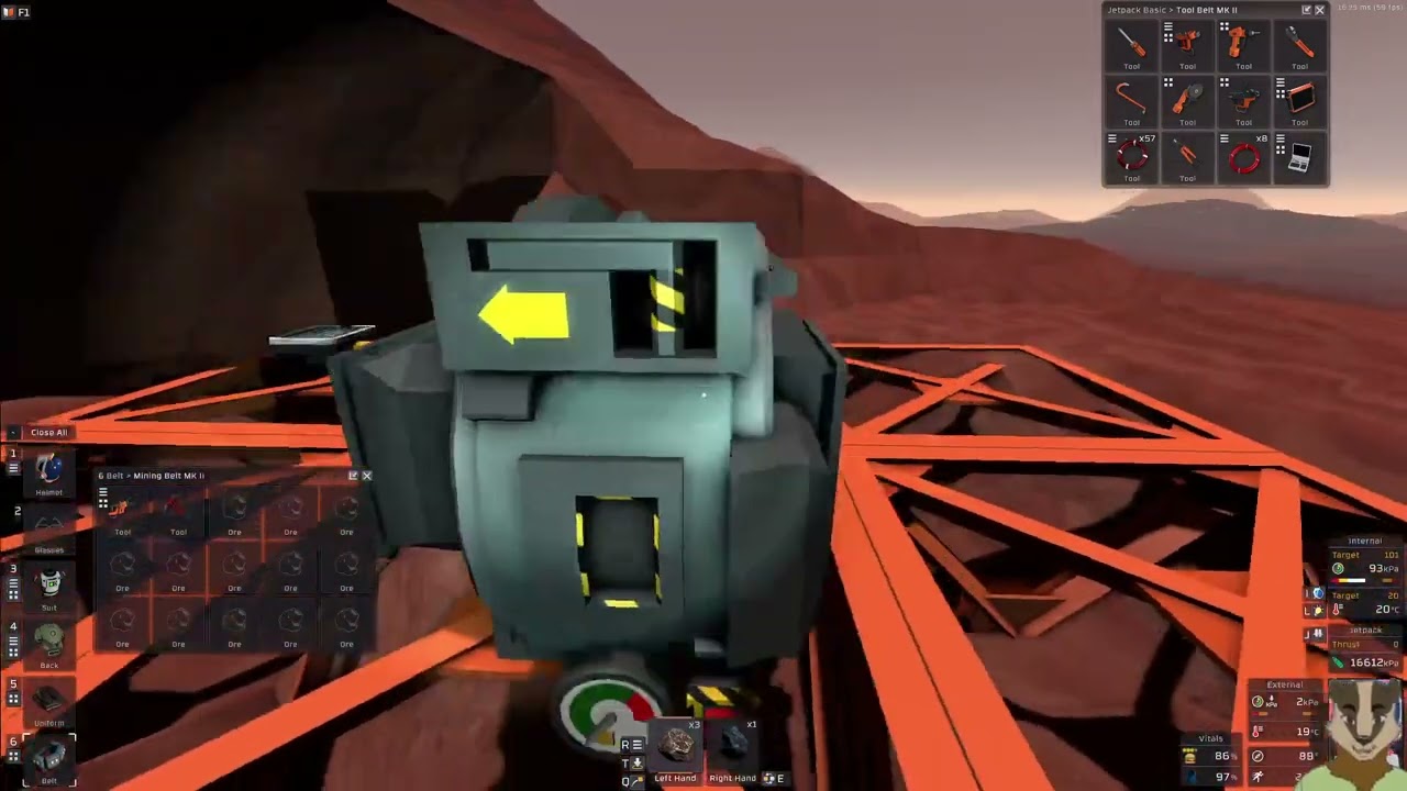 Stationeers, Building a furnace and making steel.