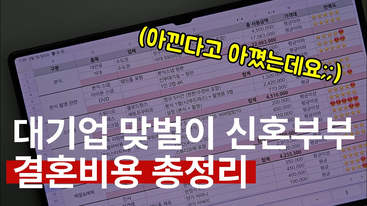 현실 결혼비용 총정리 | 예산 안에서 하고 싶은거 다하는 방법 | 신혼여행, 스드메, 청모비용