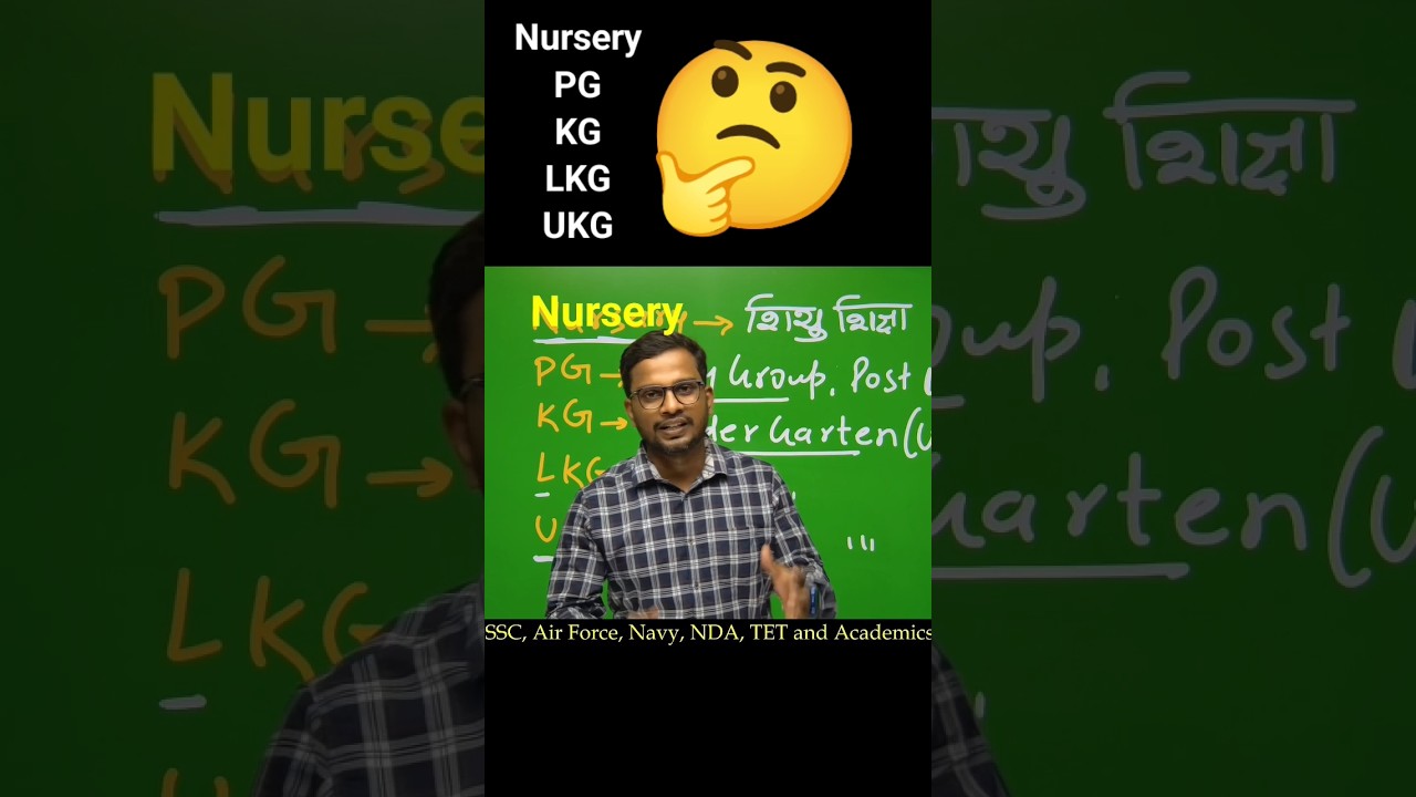 Nursery/PG/KG/LKG/UKG🤔 #shorts #english #scclasses