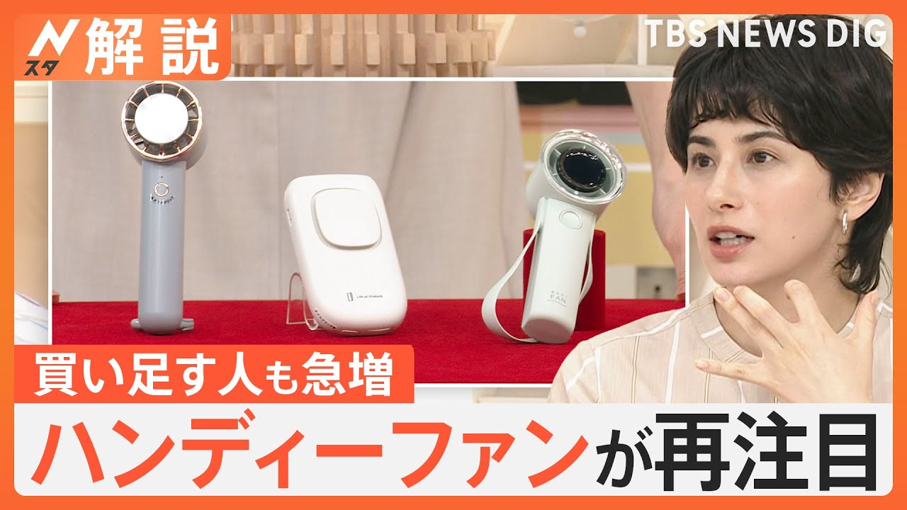 ハンディーファン 再注目のワケ　売上は去年7月比で200％以上 1番人気は“冷たくなるプレート”付き【Nスタ解説】｜TBS NEWS DIG