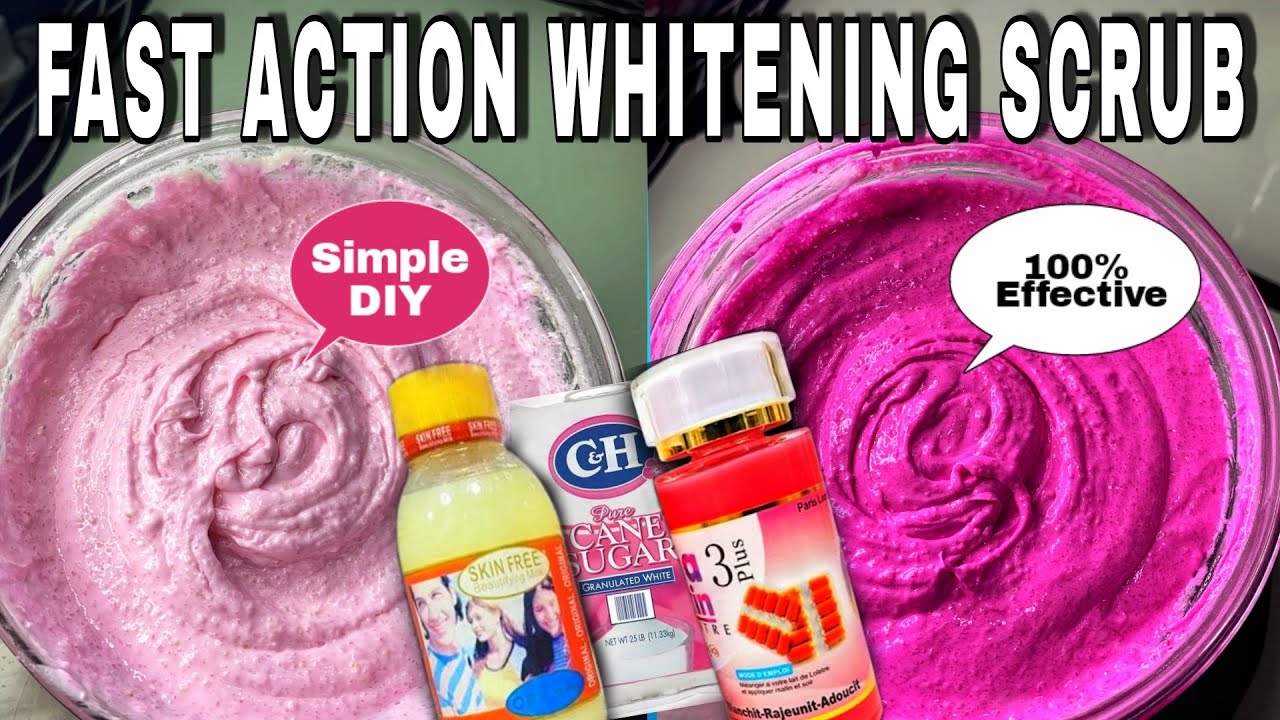 HOW TO MAKE 7 DAYS SUPER WHITENING SCRUB🌺 | BLEACHING SCRUB | SUGAR SCRUB | EMULSIFIED BODY SCRUB