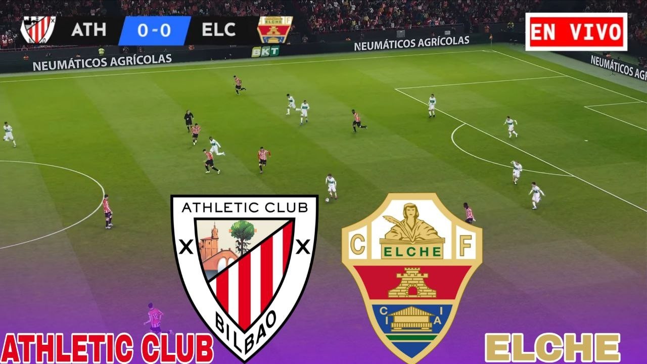 Athletic Club vs Elche EN VIVO La Liga 2026  Partido De Hoy Simulación Realista PES 21