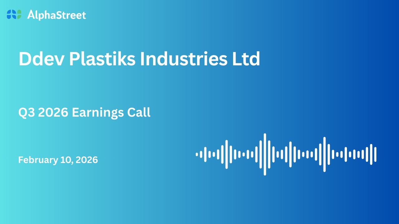 Ddev Plastiks Industries Ltd Q3 FY2025-26 Earnings Conference Call