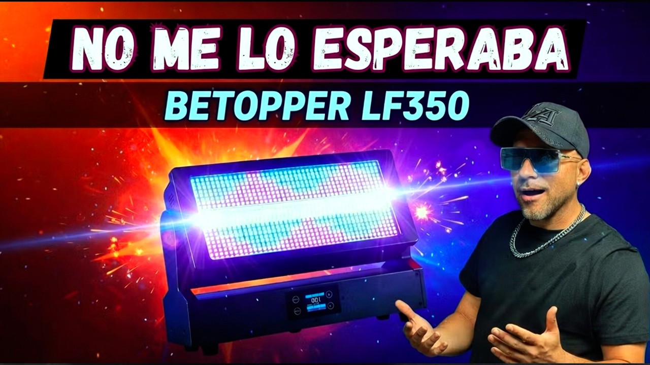 BETOPPER LF350 MATRIX STROBO  LED RGBW CON MOVIMIENTO (PRUEBAS Y REVIEWS) EN ESPAÑOL