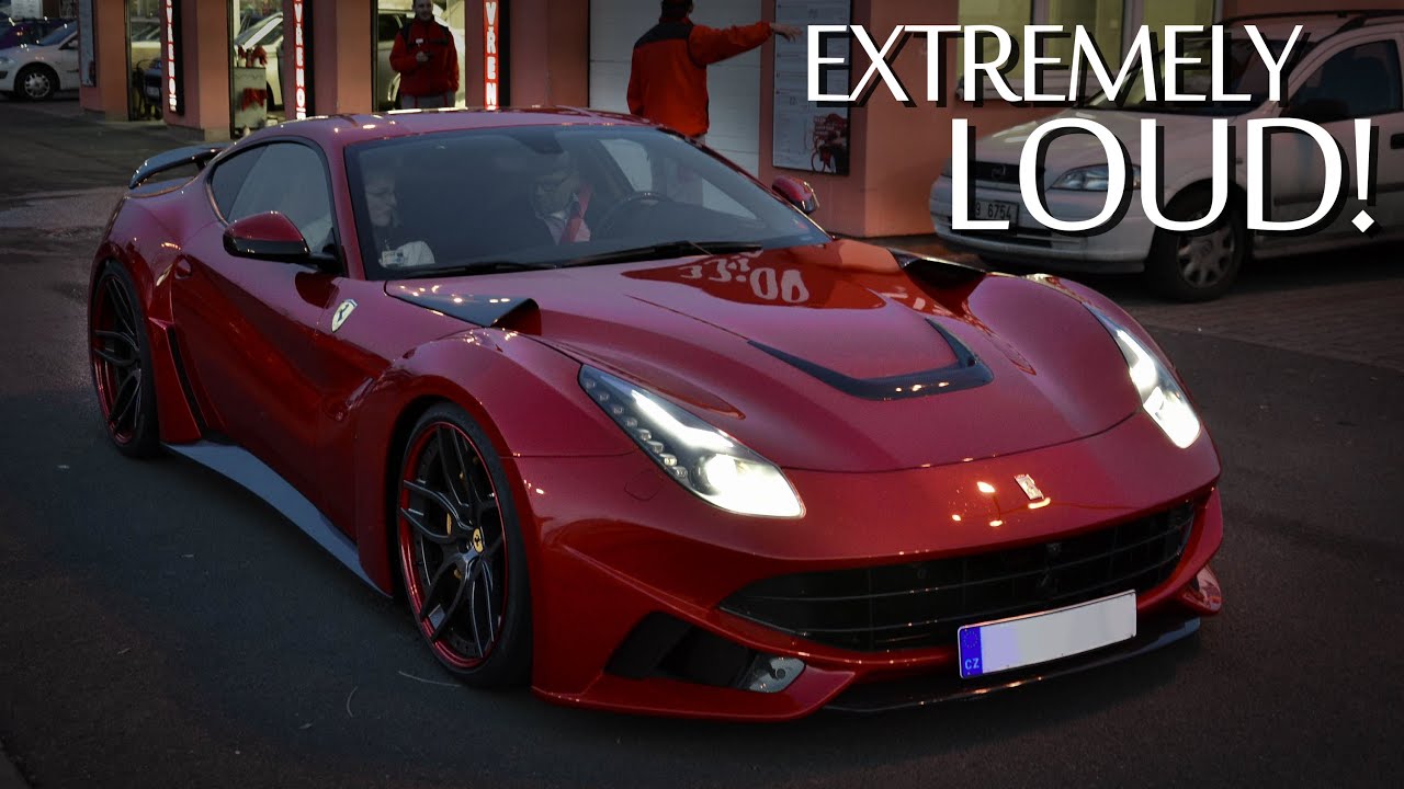 EXTREMELY LOUD Novitec Rosso N-Largo Ferrari F12 - huge revs & acceleration!