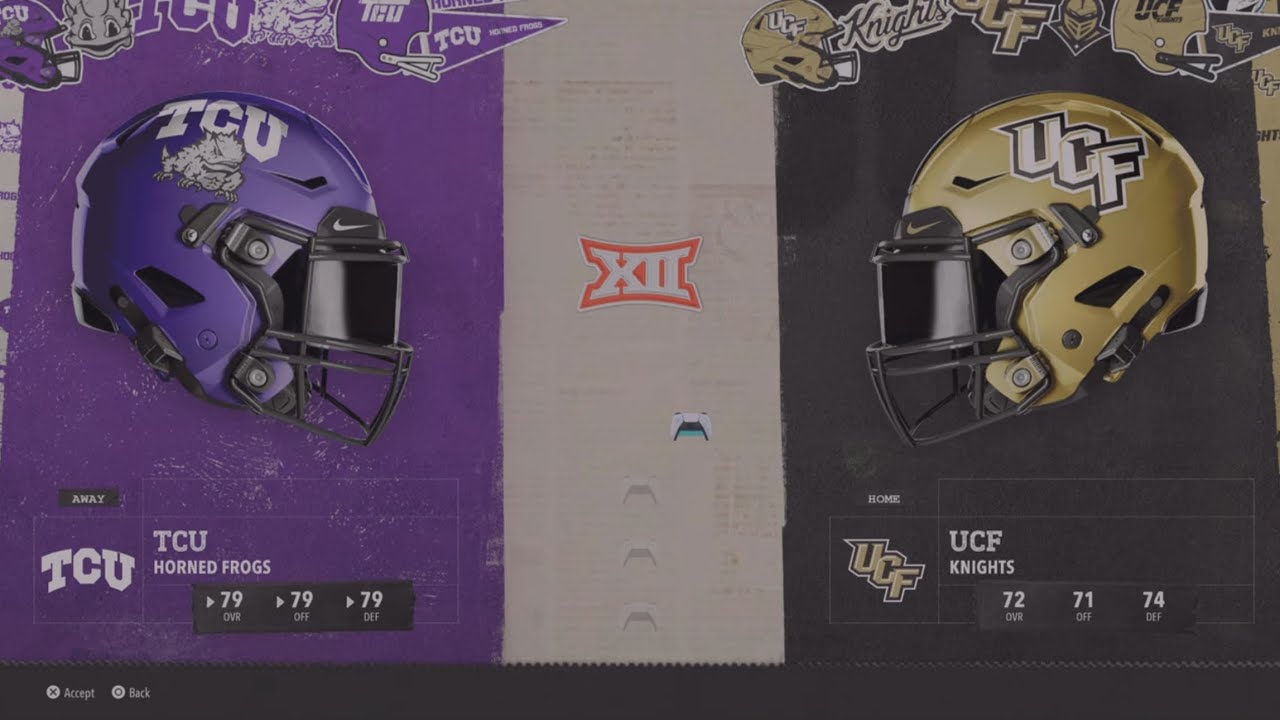 TCU vs UCF WK12 2030 AI vs AI