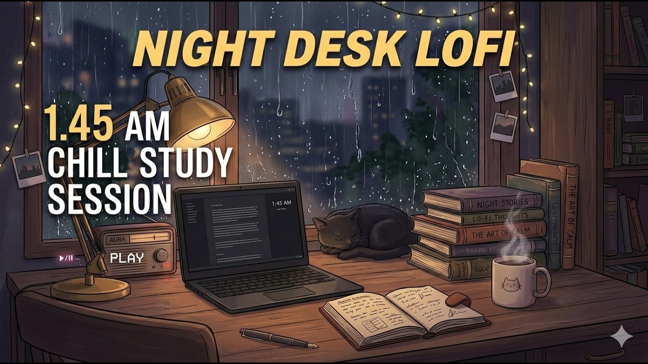Late Night Studying in the Rain 🌧️ | Lofi Hip Hop Mix