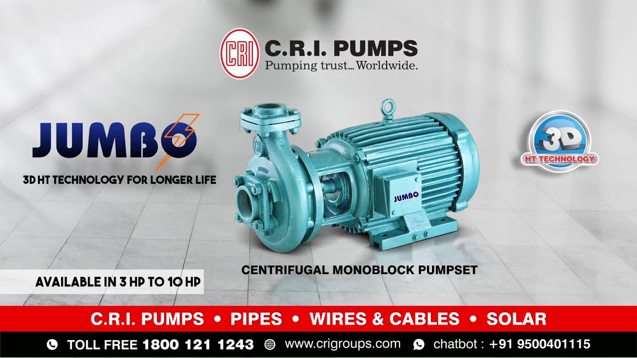 Introducing the Jumbo Monoblock Centrifugal Pump with 3D HT Technology | C.R.I. Pumps