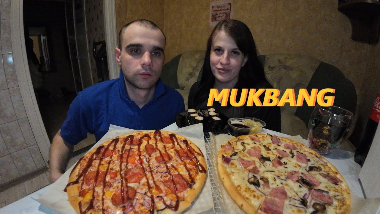 МУКБАНГ ДВЕ ПИЦЦЫ / PIZZA / РОЛЛЫ / EATING MUKBANG ASMR АСМР #mukbang #asmr #eating #food