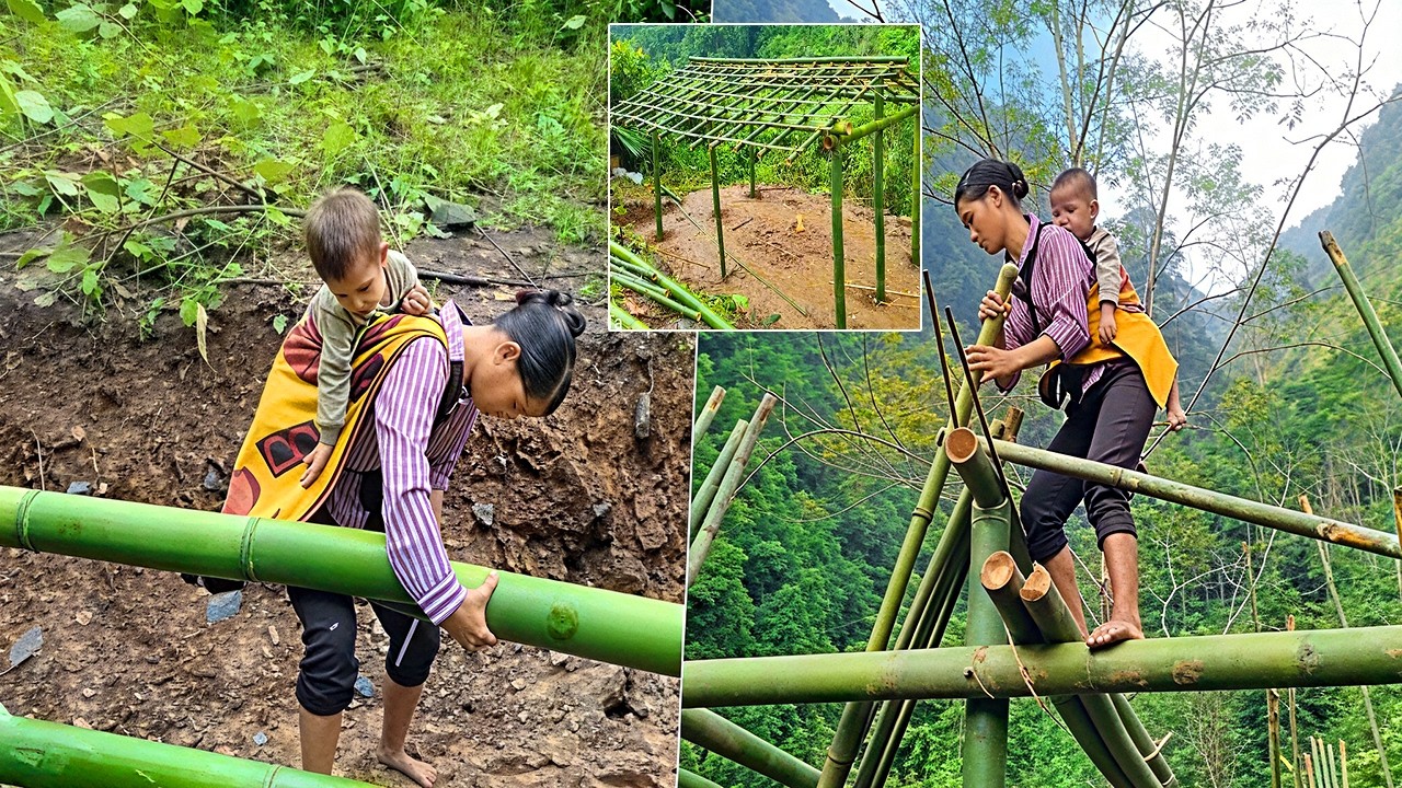 Single Mom’s Solo Build: Constructing a Sustainable Bamboo House from Scratch | Off-Grid Living
