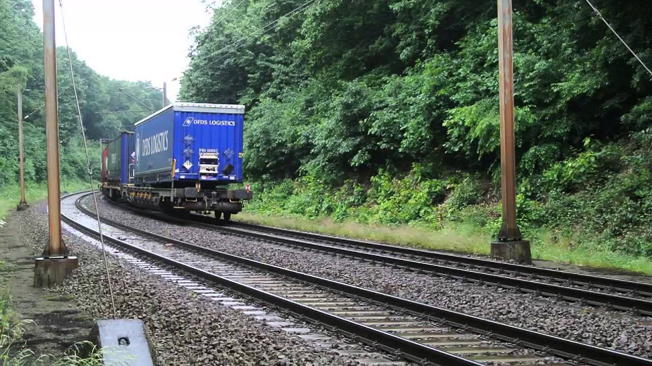 Deutsche Bahn ES with horn action container train Venlo / Kaldenkirchen 21 06 15