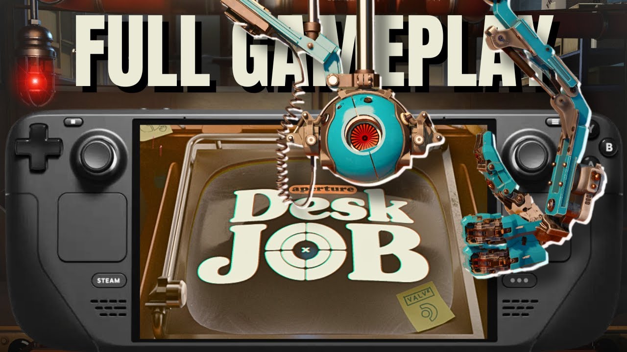 Aperture Desk Job: Full Playthrough on Steam Deck | Decked Out Gaming 🎮